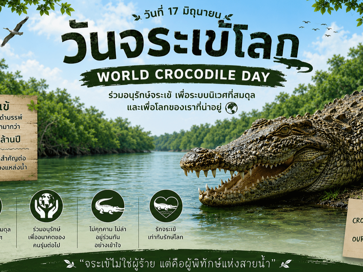 17 มิถุนายน ของทุกปี คือ "วันจระเข้โลก" (World Crocodile Day)