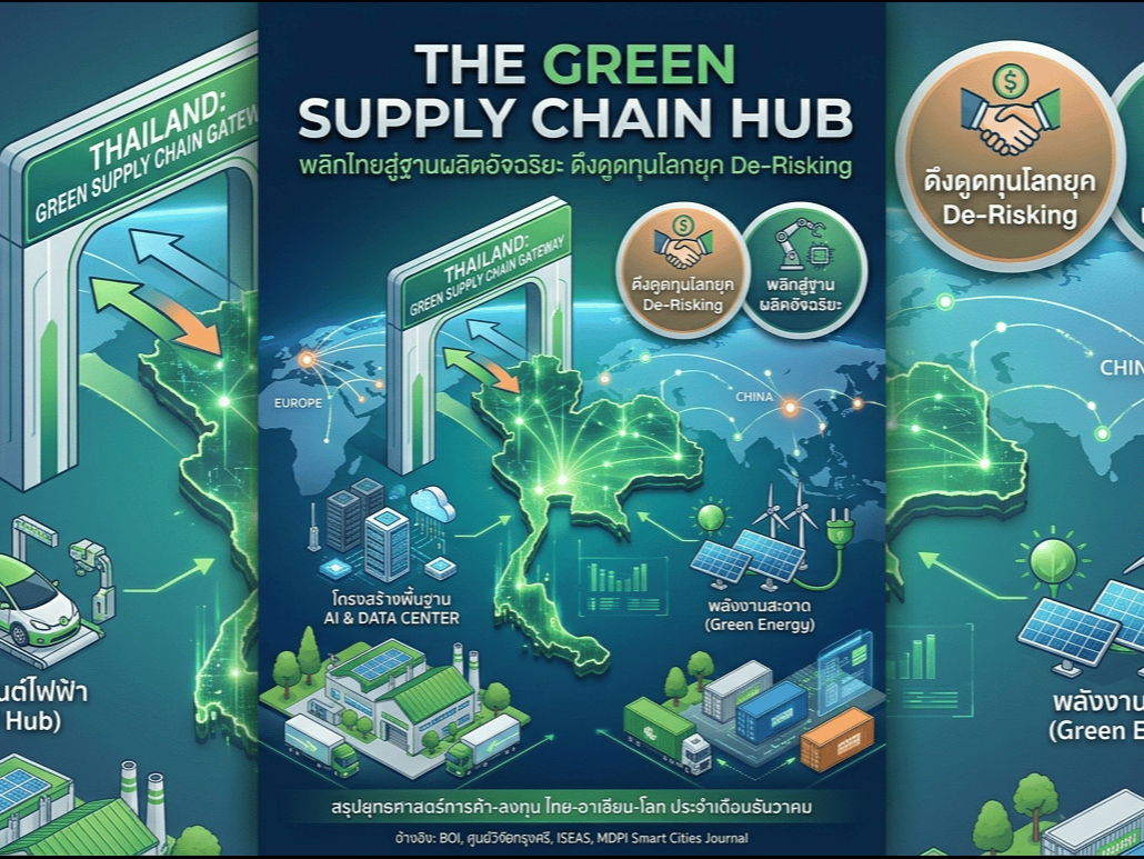 The Green Supply Chain Hub: พลิกไทยสู่ฐานผลิตอัจฉริยะ ดึงดูดทุนโลกยุค De-Risking