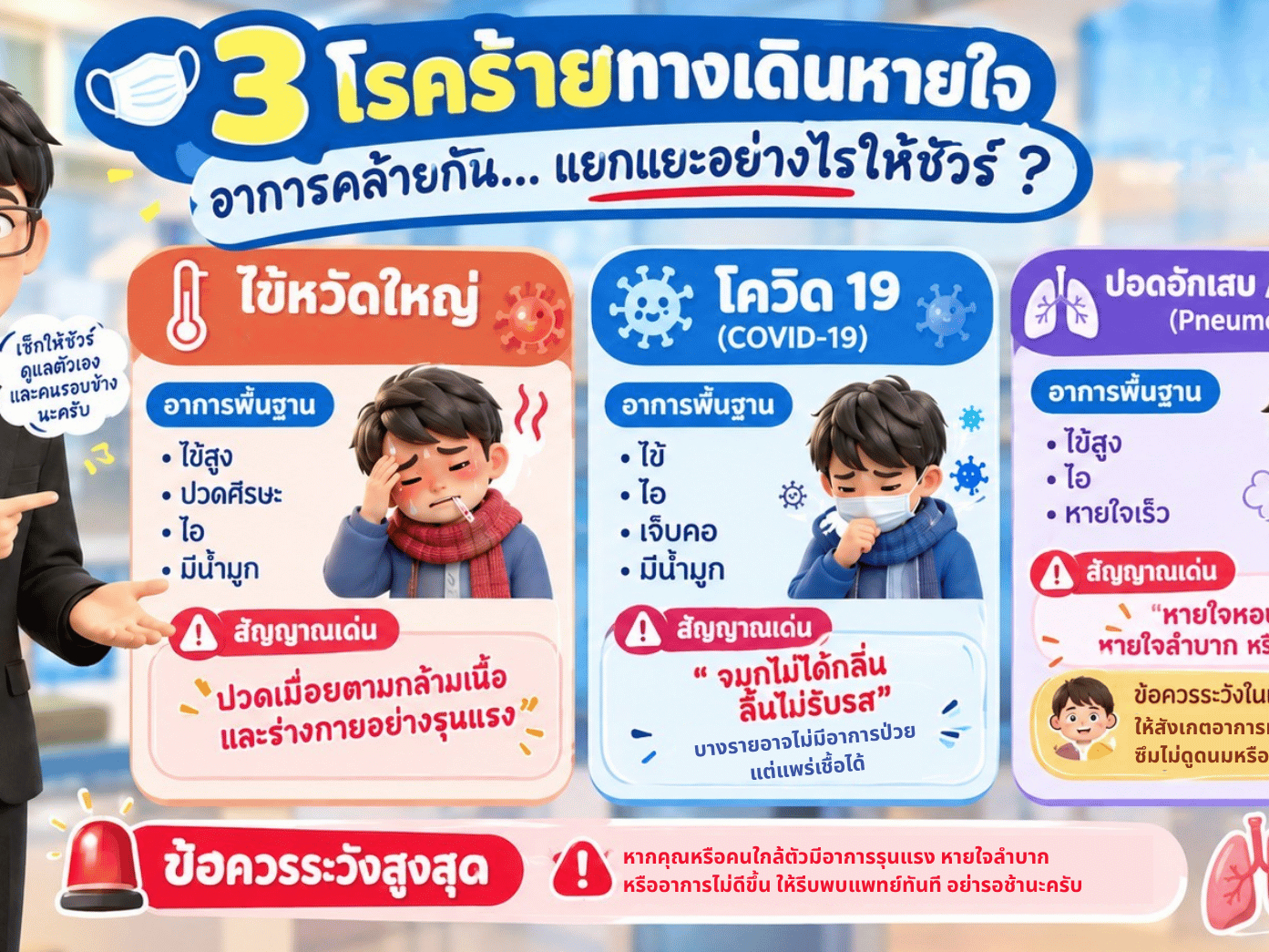 3 โรคฮิตทางเดินหายใจ