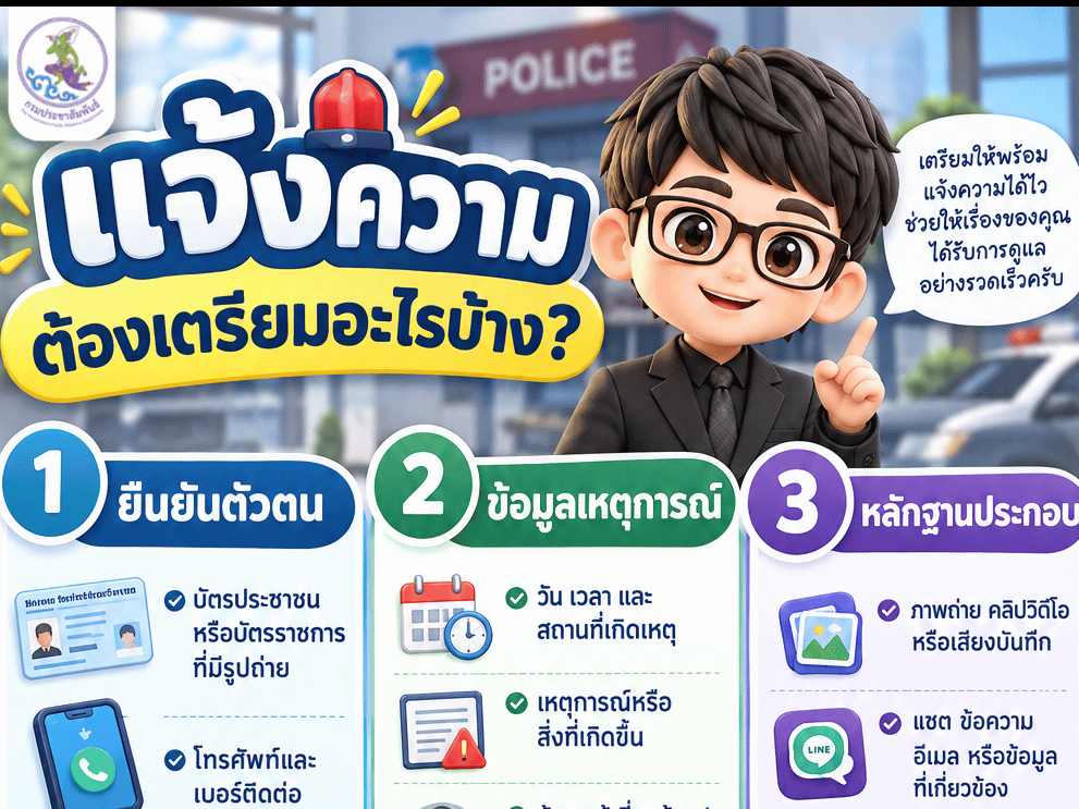 🚨 เช็กลิสต์ก่อนไปโรงพัก! เตรียม 3 สิ่งนี้ รับรองแจ้งความไว ไม่เสียเวลา