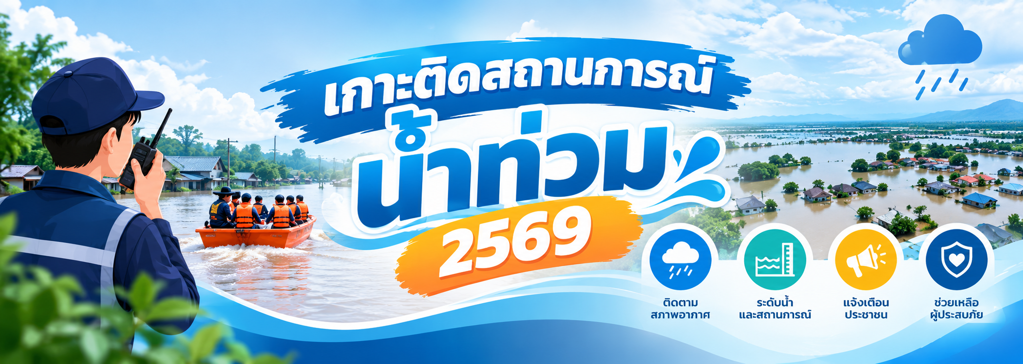 เกาะติดสถานการณ์น้ำท่วม 2569